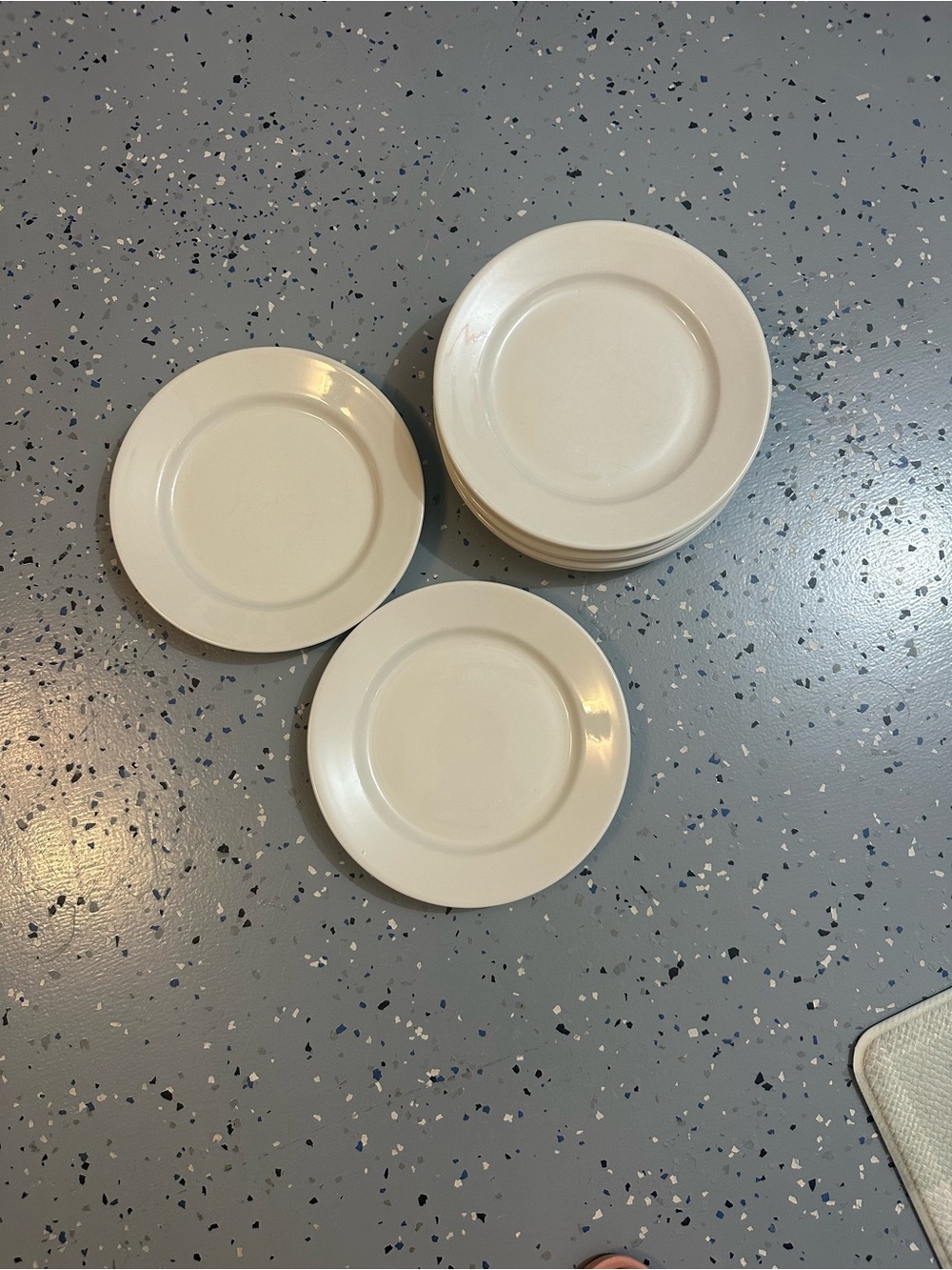 Classic White Ceramic Dinner Plates - Set of 8